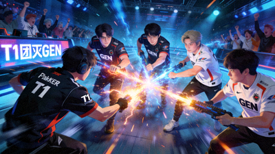 电竞比赛精彩操作视频：Faker神级绕后，T1团灭GEN