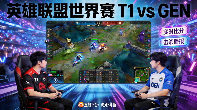 电竞赛事直播：英雄联盟世界赛 T1 vs GEN
