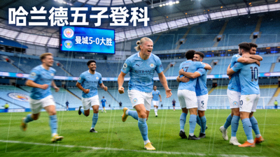 足球精彩进球集锦视频：哈兰德五子登科，曼城5-0大胜